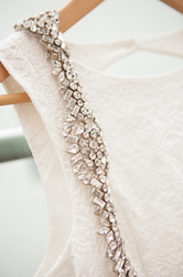 white dress with a crystal belt