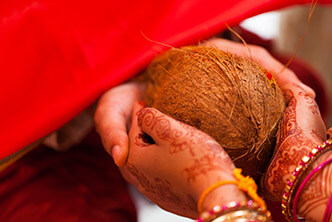 bride and groom during indian wedding ceremony liberty grand toronto