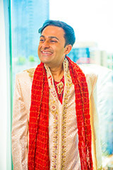 groom getting ready in four seasons hotel toronto